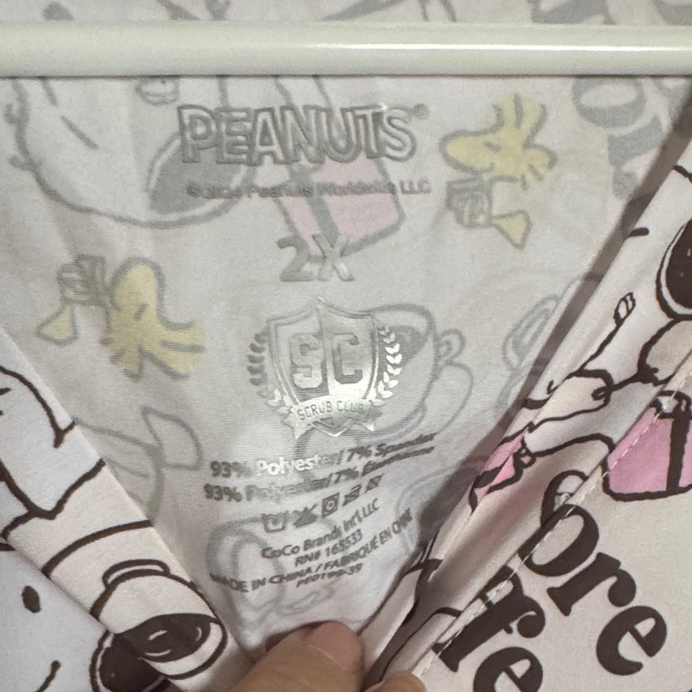 Snoopy Coffee Scrubs Top - Picture 2 of 3